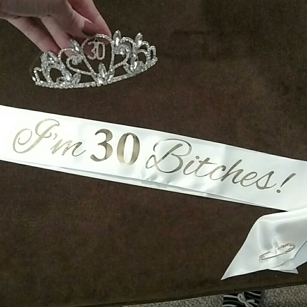 30th Birthday tiara and sash!